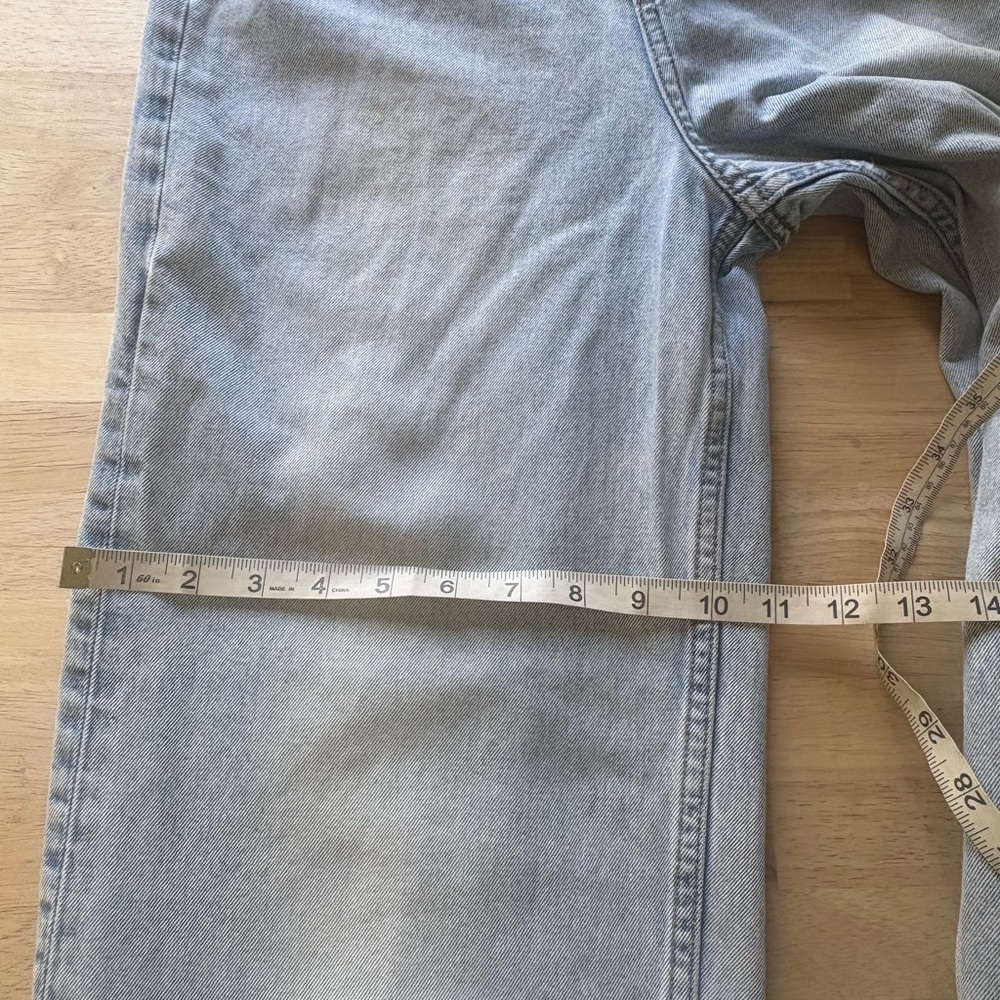 Sale! Divided Light Blue Flare & Wide Leg Jeans, distressed style. Sz 2 - Picture 9 of 11